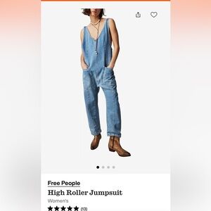 We The Free High Roller Jumpsuit in brown size Large